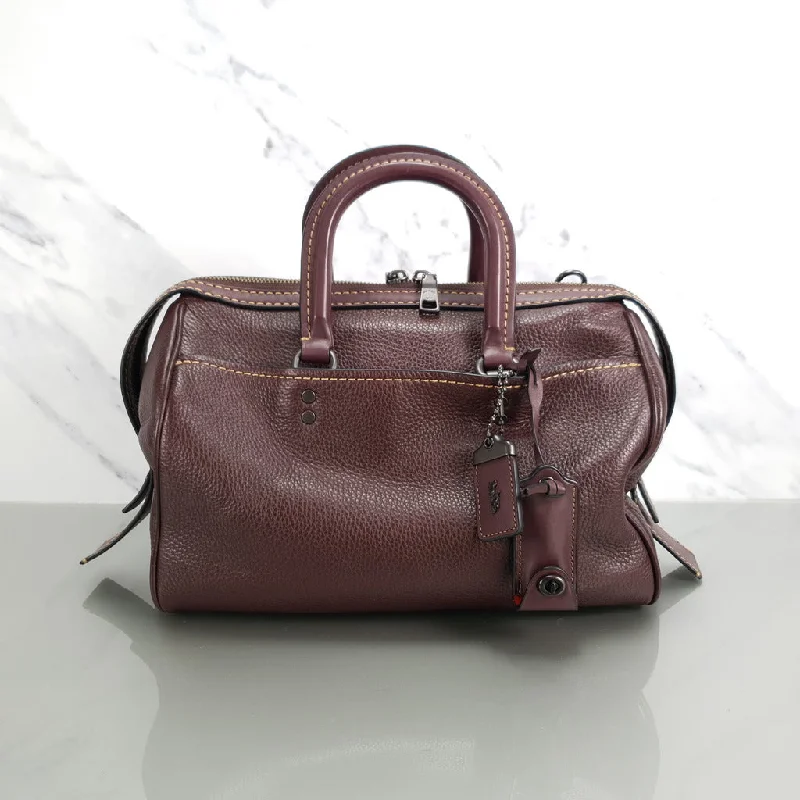 Coach 1941 Rogue Satchel in Oxblood with Red Suede - Handbag Crossbody