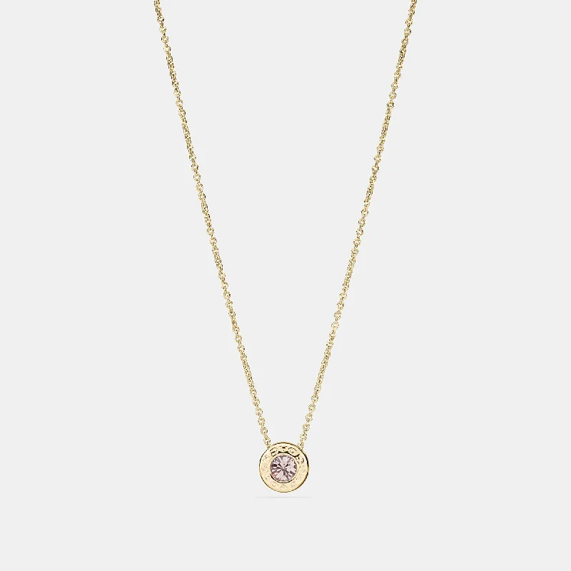 Coach Outlet Open Circle Stone Strand Necklace