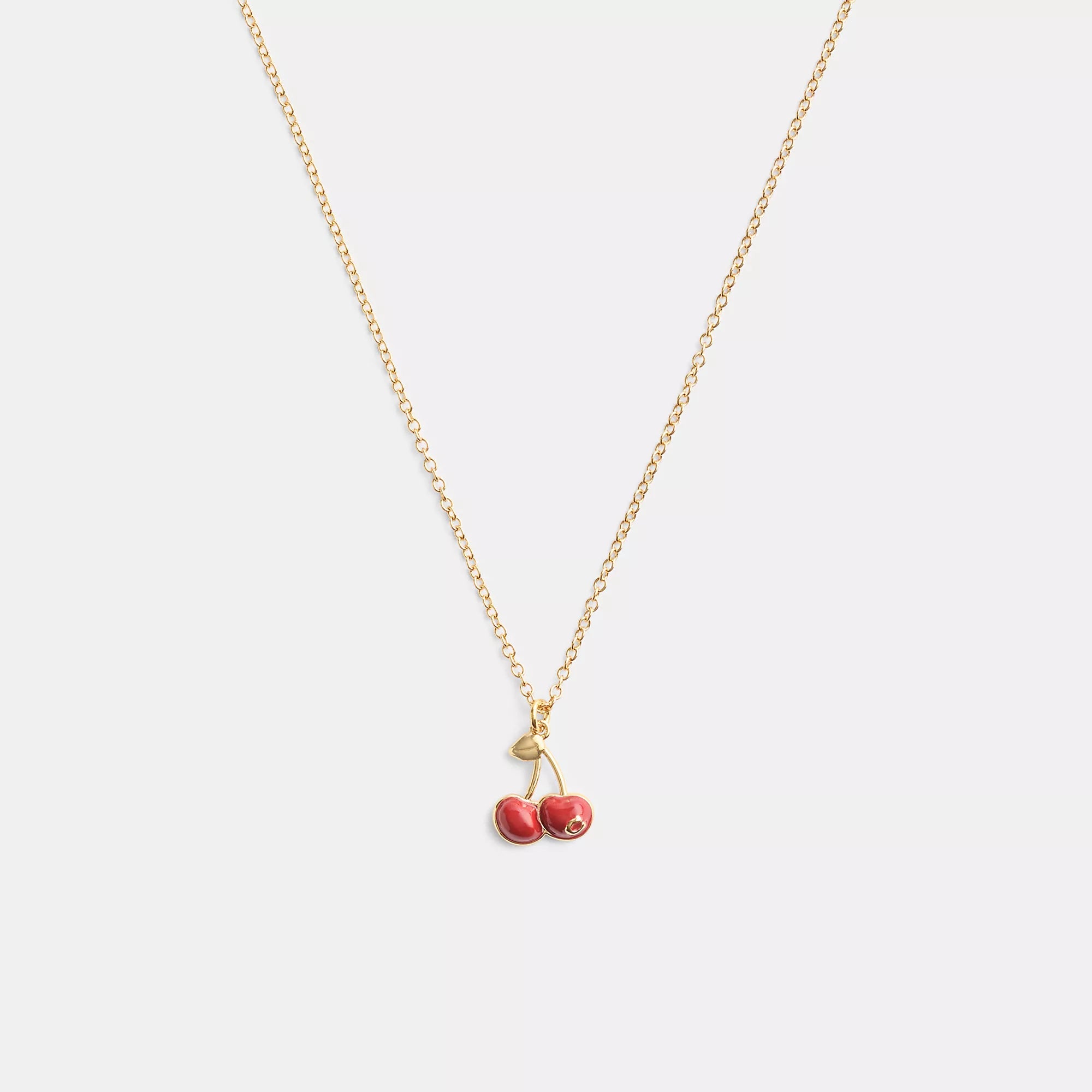 Coach Outlet Cherry Charm Pendant Necklace