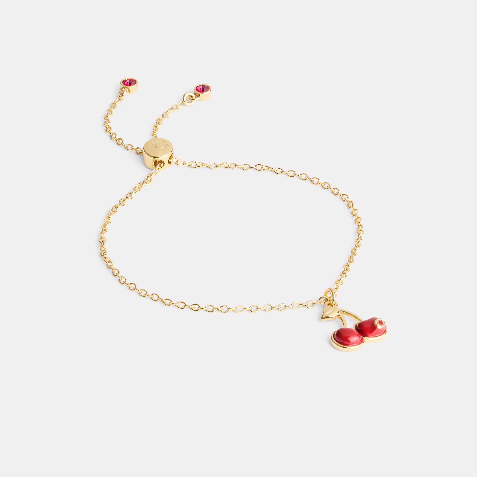 Coach Outlet Cherry Charm Slider Bracelet