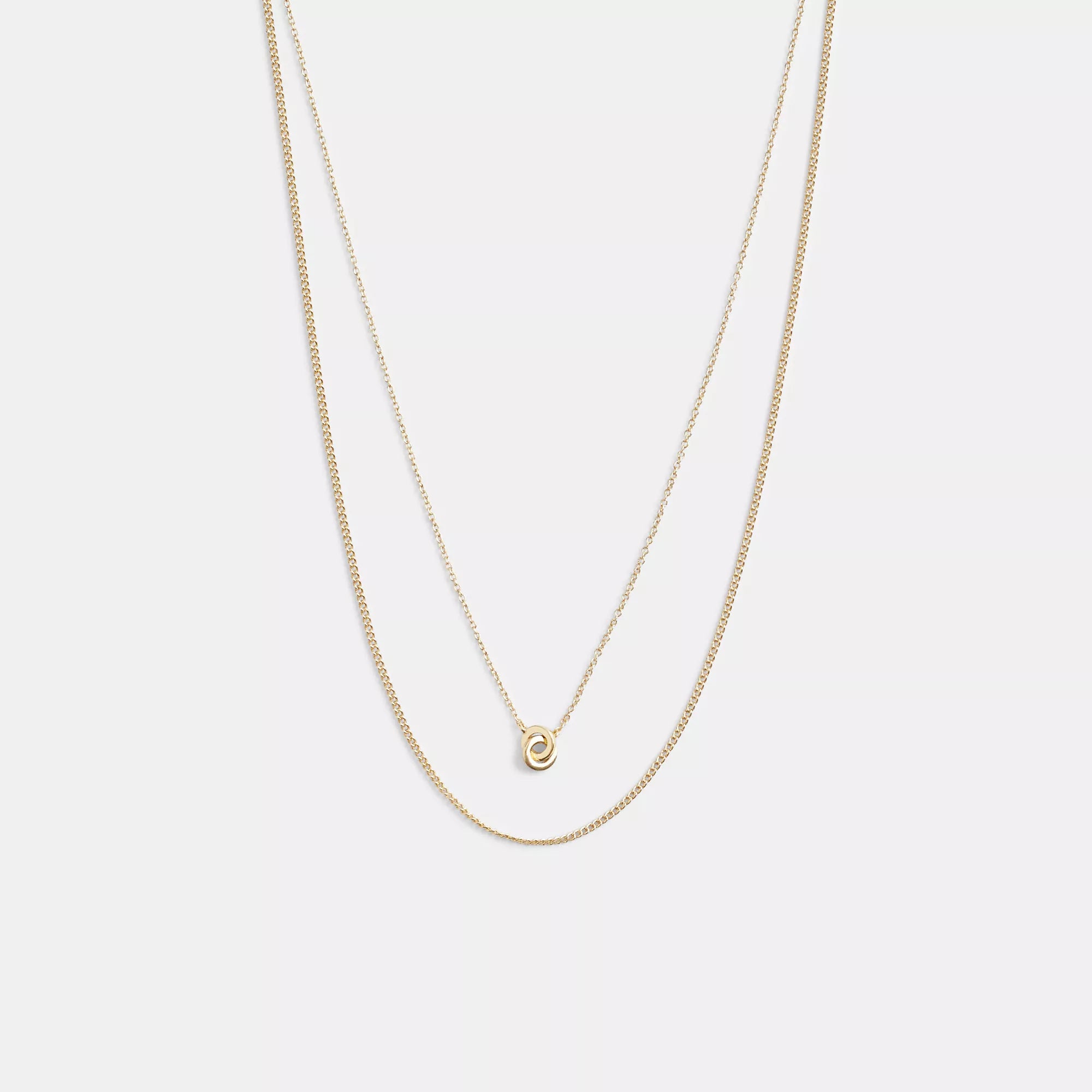 Coach Outlet Delicate Interlocking Layered Necklace