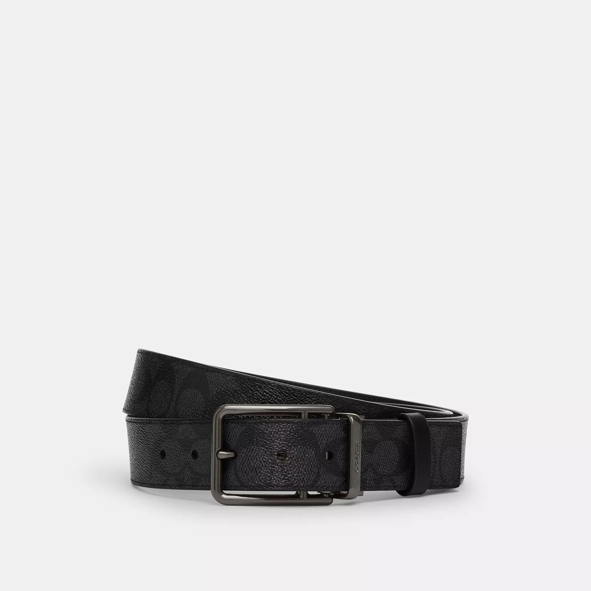 Coach Outlet Double Bar Buckle Cut To Size Reversible Belt, 38 Mm