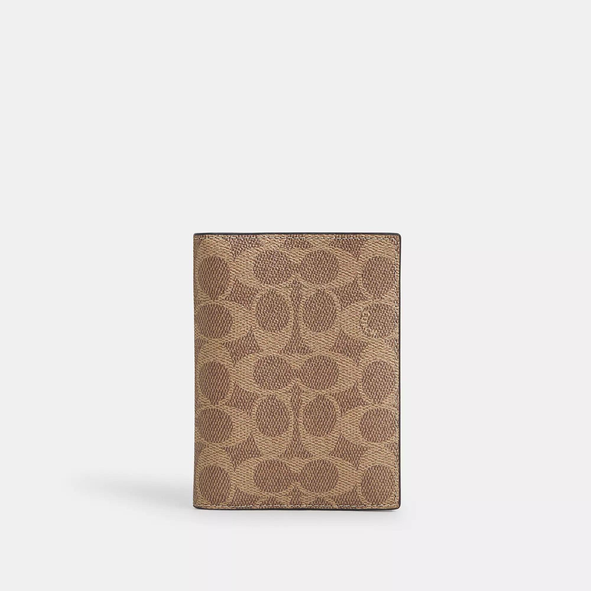 Coach Outlet Passport Card Case In Signature Canvas