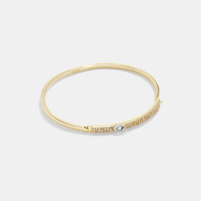 Coach Outlet Signature Pavé Bar Thin Bangle