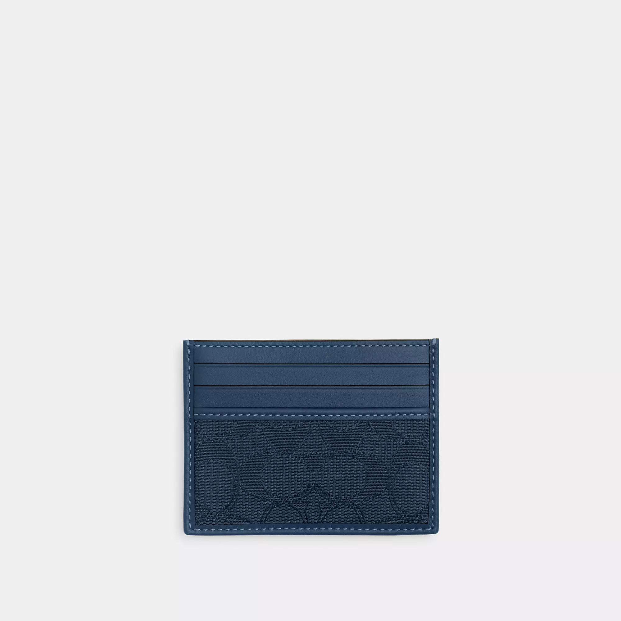 Coach Outlet Slim Id Card Case In Signature Jacquard