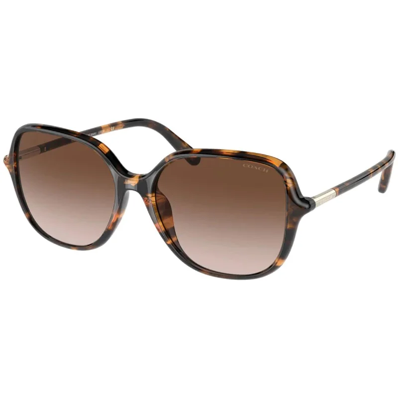 Coach Women's Sunglasses - Dark Tortoise Oversized Shaped Frame | 0HC8344U 51201355