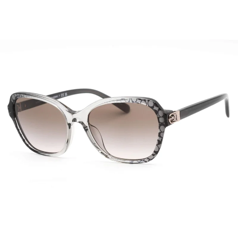 Coach Women's Sunglasses - Grey Gradient Butterfly Shape Plastic Frame 0HC8349U 57103B