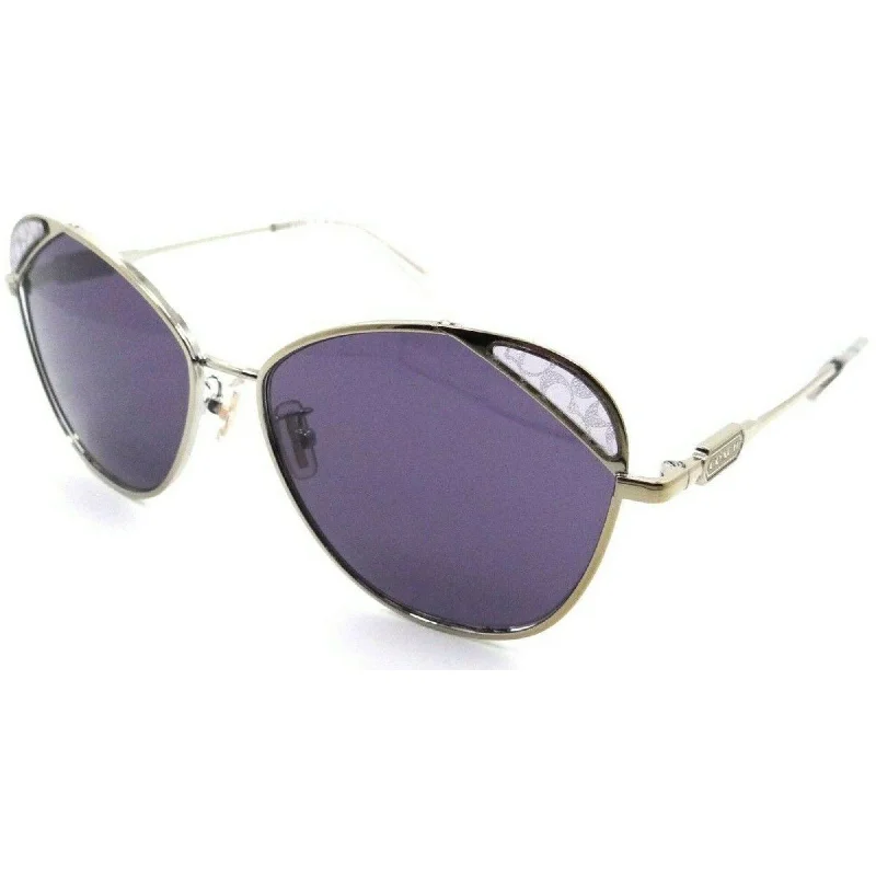 Coach Women's Sunglasses - Light Gold Metal Frame Purple Lens | COACH 0HC7119 93471A59