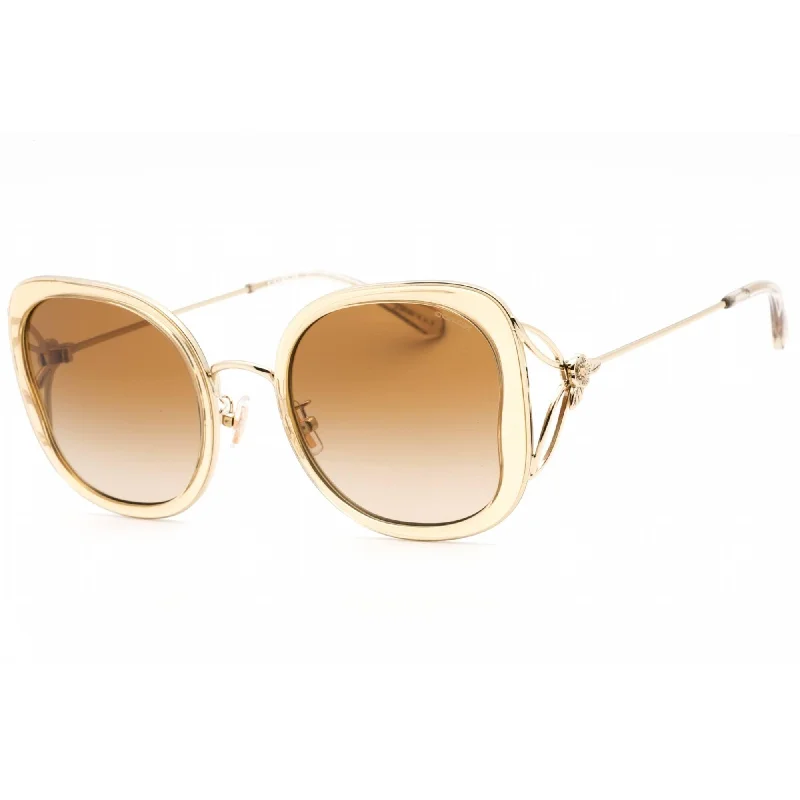 Coach Women's Sunglasses - Transparent Gold Plastic Full Rim Frame | 0HC7153B 57363B