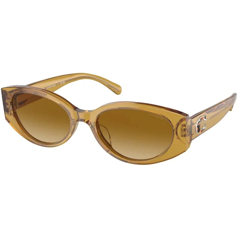 Coach Women's Sunglasses - Transparent Honey Oval Plastic Frame | 0HC8353F 57152L57