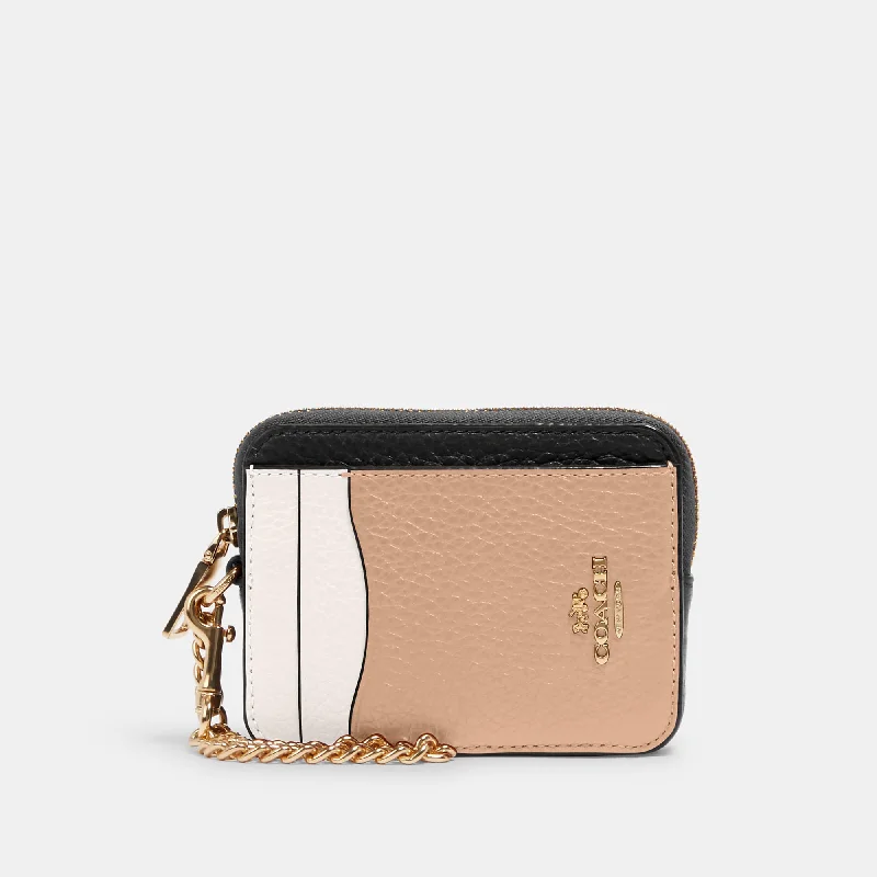 Coach Outlet Zip Card Case In Colorblock