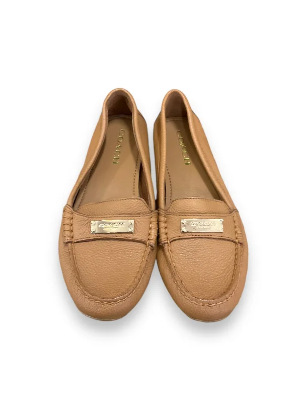 Shoes Flats By Coach In Tan, Size: 7.5