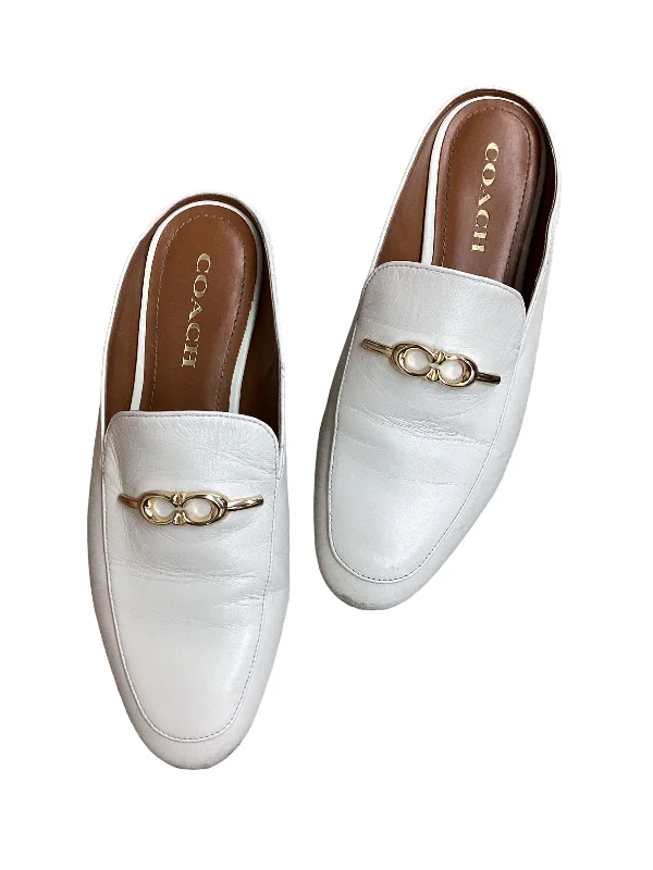 Shoes Flats By Coach In White, Size: 7