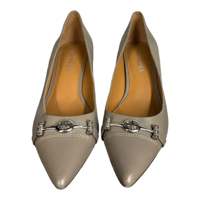 Shoes Heels Stiletto By Coach In Tan, Size: 8