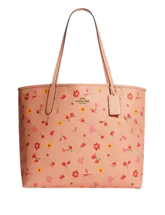 Coach City Tote With Mystical Floral Print