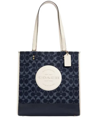 Coach Dempsey Tote In Signature Jacquard With Patch