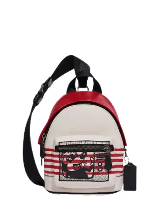 Coach Disney Mickey Mouse X Keith Haring Small West Backpack Crossbody