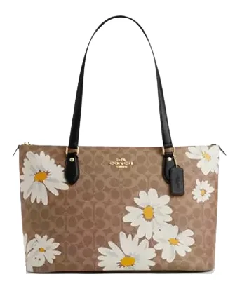 Coach Gallery Tote Bag In Signature Canvas With Floral Print