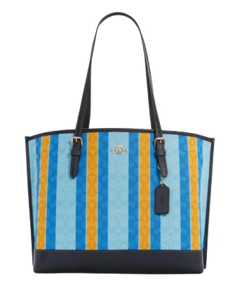 Coach Mollie Tote In Signature Jacquard With Stripes