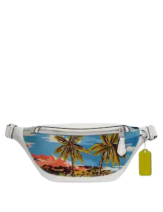 Coach Warren Mini Belt Bag With Hawaiin Print