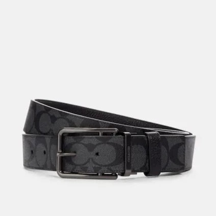 Double Bar Buckle Cut To Size Reversible Belt, 38 Mm