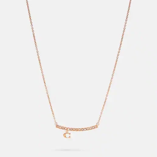 Signature Pave Bar Necklace