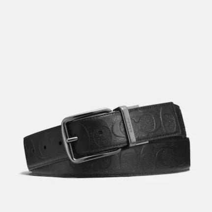 Wide Harness Cut To Size Reversible Belt In Signature Leather